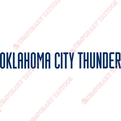 Oklahoma City Thunder Customize Temporary Tattoos Stickers NO.1128